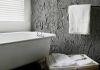 interiorismo baño arenisca gris