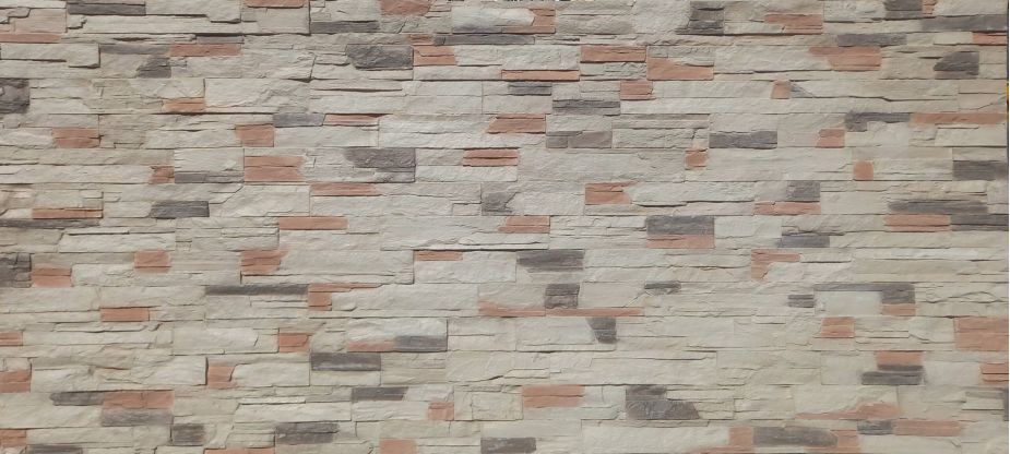 Panel piedra alpina multicolor gris