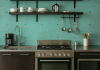 cocina decorada cemento panel